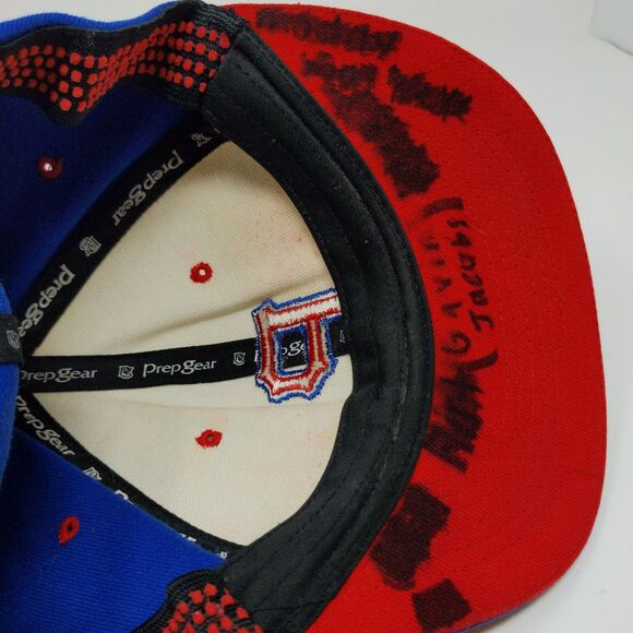 Prep Gear Fitted Hat Red White Blue Size S/M Embroidered P Logo - Picture 11 of 12